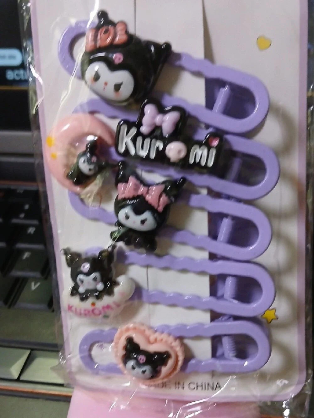 Kuromi Purple & Pink Hair Clips Set